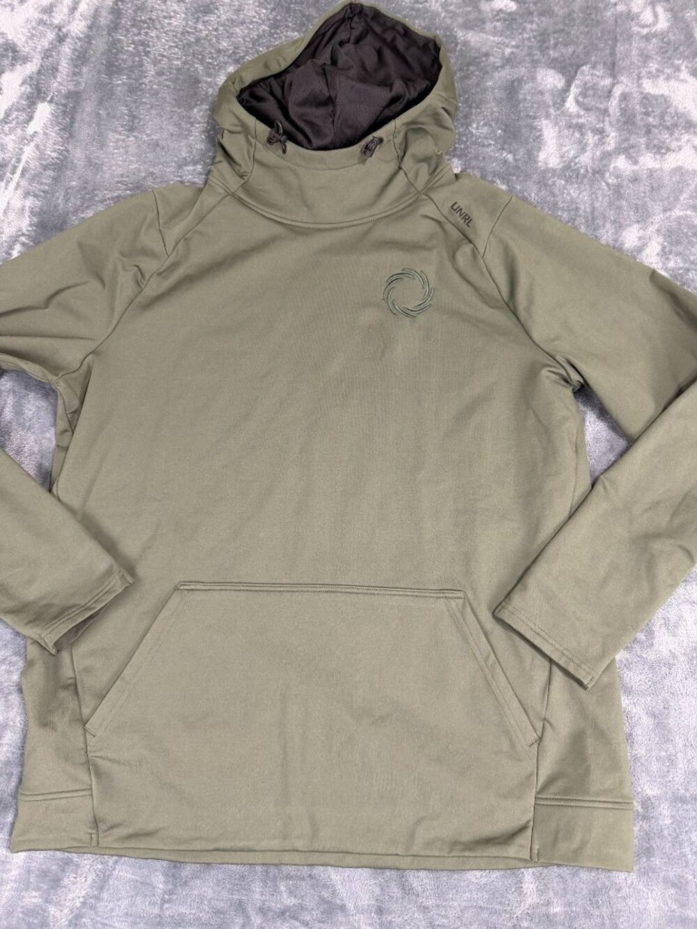 UNRL Mens Olive Green Pullover Hoodie L